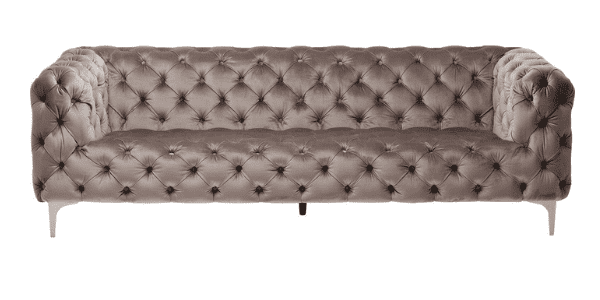 KARE DESIGN Look Velvet Grey chesterfield sofa